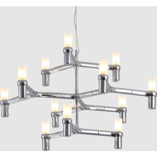Modern Luxury Villa Foyer G9 Led Chandelier Gold Chrome Metal Pendant Chandelier Lighting Adjustable Cable Hanging Lamp Fixtures