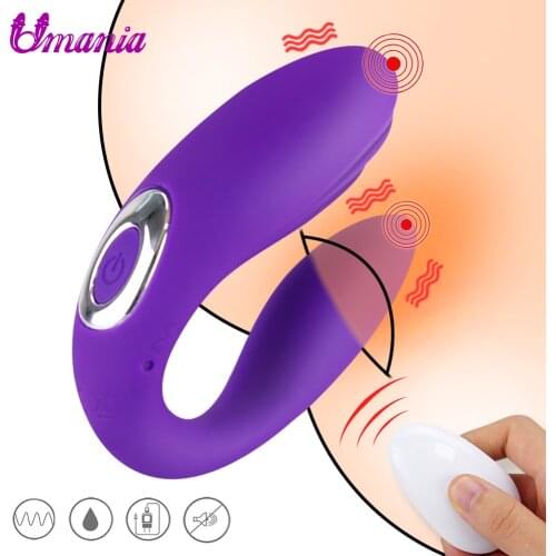 U Shape Vibrator Sex Toys for Couples Wireless Remote Control Vibrator Vagina Clitoris Stimulator G Spot Massager Adults Sex toy