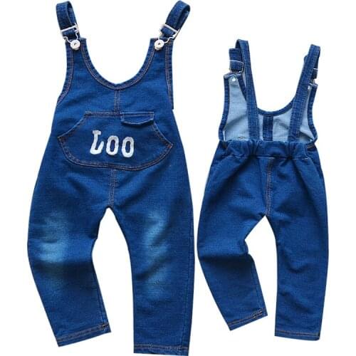 Spring&Autumn New Baby Pants Korea Cotton Fashion Jeans 0-2 Year Children Boy Girls Pants Jumpsuit