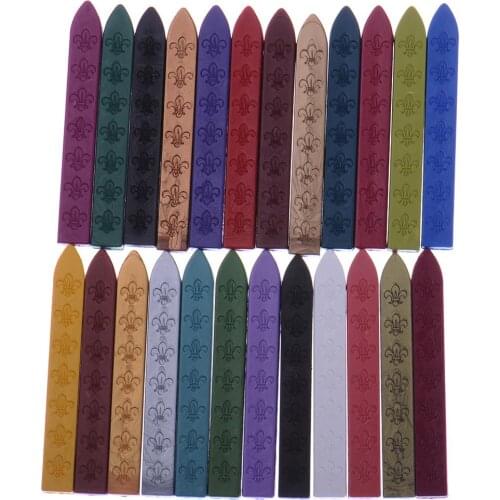 24 Color DIY STAMP Wax Sticks For Melting Glue Gun Sealing Wax Sticks Gift Wedding Decoration Invitation Sealing Wax DIY Tools