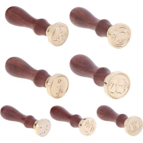 Love Series Sealing Wax Classic Stamp Initial Wax Seal Stamp Alphabet Letter R Retro Wood Scrapbooking Stamp DIY Post Decorative