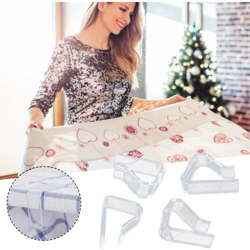 4 Pcs/set High-quality Plastic Table Cover Cloth Tablecloth Clip Clamp Holder Wedding Party Clamp Table Cloth Grip #50g