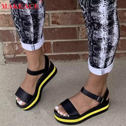 36-43 Large Size Sandals for Women Summer Fashion Soft Soled Open-toe Roman Shoes Outdoor Casual Platform Shoes for Women