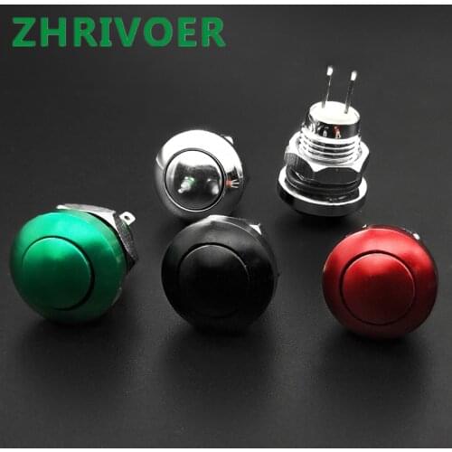 1pc 8mm Momentary Metal Horn Doorbell Bell Push Button Switch Waterproof Car Auto Engine PC Power Start Starter