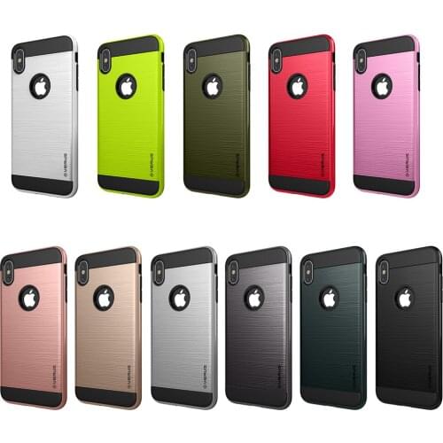 10pcs Hybrid Rugged Armor Case For Apple iPhone X XR XS Max Shockproof protective 2 in 1 glossy TPU PC hard Phone Cover