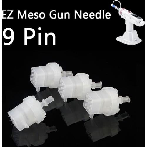 10pcs Disposable 5/9 Pin EZ Mesotherapy Injector Needle Cartridge Tip Meso Injector Negative Pressure Microcrystal Gun Injection