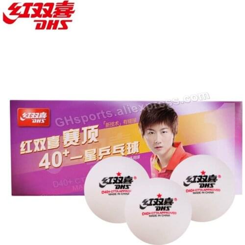 100 Balls DHS Table Tennis Ball DHS D40+ 1-STAR Plastic ABS Original DHS Ping Pong Balls