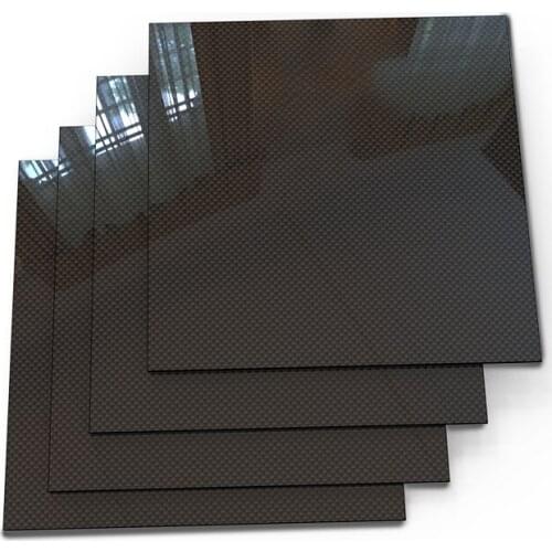 198MM X248MM Matte Surface Pure Carbon Fiber Panel Board 0.25mm-6mm Thickness Composite Hardness Material
