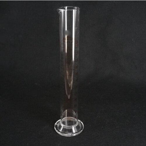 2pcs 250ml Lab Glass Graduated Measuring Cylinder 110mm Height With Spout Glassware