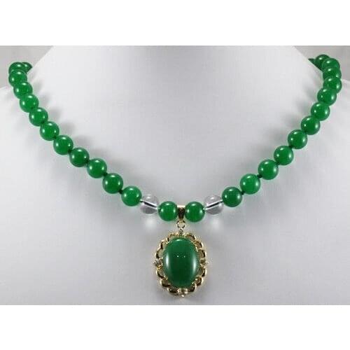 4 colors! charming green/blue/pink Natural Stone white pearl necklace+GP Natural Stone pendant