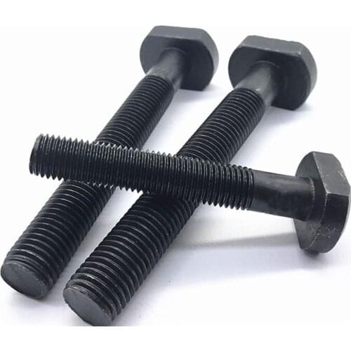 45# Steel T Shape Punch Milling Machine Screw Threaded Rod Clamping Cap Bolt 10pcs