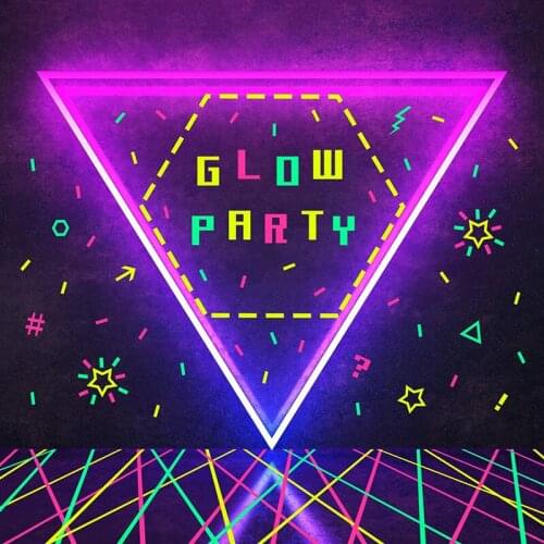 86.6ft Paper Neon Garland Black Light Reactive Tapes Glow in The Dark Party Supplies Circle Dots Star Hanging Decors for Party