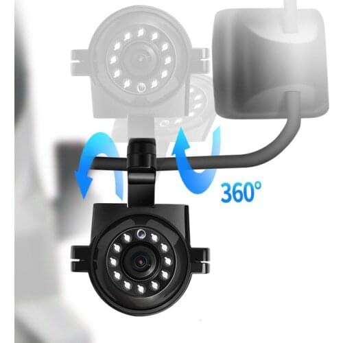 ANSHILONG 12-24V Car Van Truck Front View /Side View /Rear View Camera with 11pcs LED Day and Night Waterproof