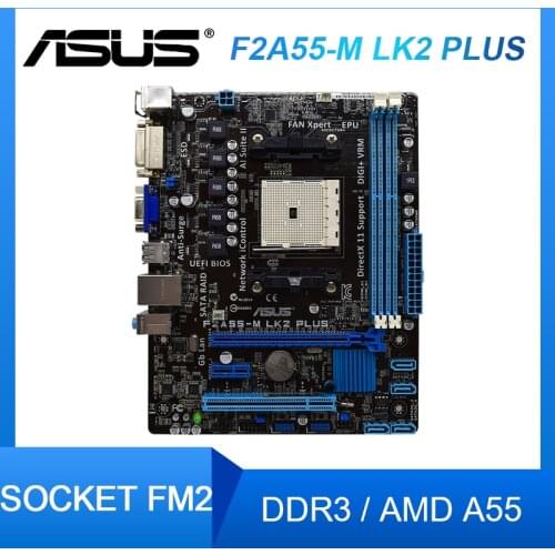 For ASUS F2A55-M LK2 PLUS Desktop Motherboard Socket FM2 AMD A55 32GB DDR3 RAM uATX Used PC Motherboard