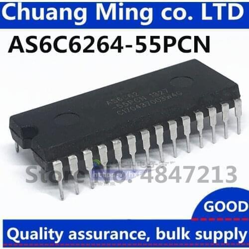 Freeshipping 5pcs/lots AS6C6264-55PCN AS6C6264 New original IC In stock