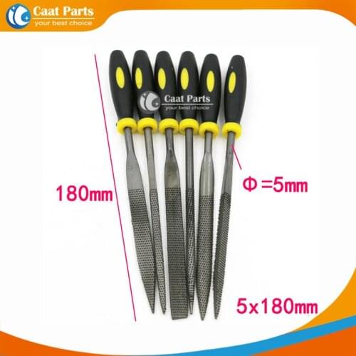 Free Shipping! 6PCS/SET 180*5mm DIY Metal File Mini Assorted Rasp Diamond Needle File Repair Tool Jewelry Wood Grinding