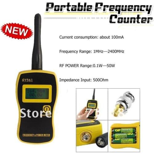 Free Shipping Portable Frequency & Power Counter/Meter GY-561
