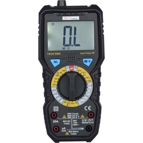 BSIDE ADM08D True RMS Value 6000 Counts Digital Multimeter Current Voltage Temp