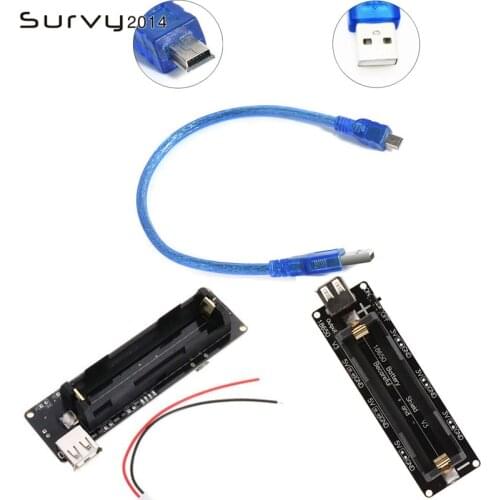 ESP32 ESP32S For Wemos For Raspberry Pi 18650 Battery Charge Shield Board V3 Micro USB Port Type-A USB 0.5A diy electronics