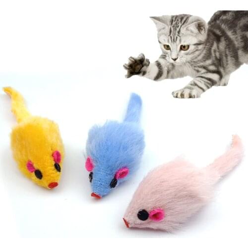 Pet Toy Plush Mouse Mini Color Cat Toy Anti Bite Fake Mouse Kitten Animal Funny Cats Supplies Training Fun Sports Toys PetCloud