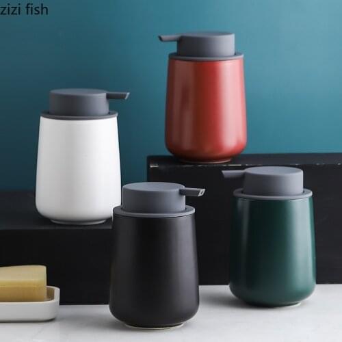 380ML Ceramic Soap Dispenser Bottle Kitchen Hand Sanitizer Bottle Cosmetics Shampoo Body Wash Lotion Bottle Outdoor Travel Tools