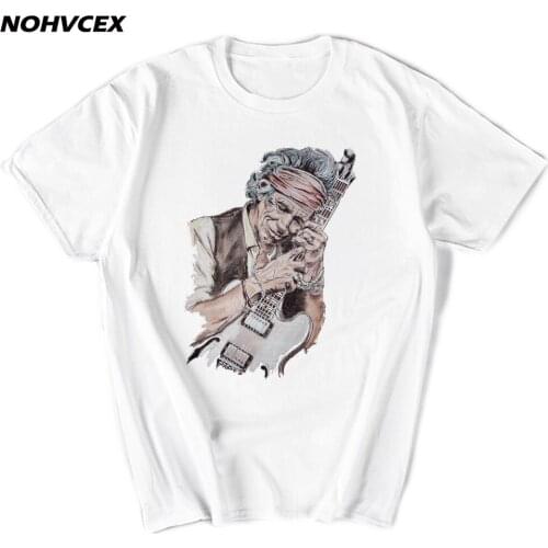 Keith Richards Men Cotton Full Size Funny Tops Tee Shirt