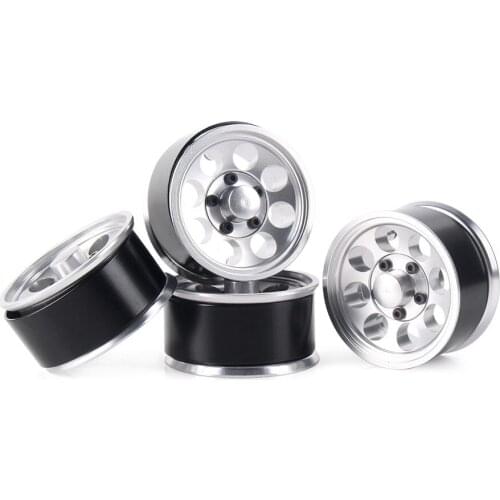 RC Car Aluminum Alloy 1.55” Wheel Rim Hub 4PCS for 1/10 RC Crawler Axial SCX10 D90 TF2 Tamiya CC01 LC70 LC80
