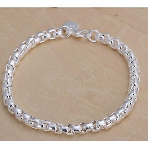 Beautiful fashion women Men chain Silver color Jewelry High quality Bracelets factory price free shipping H157