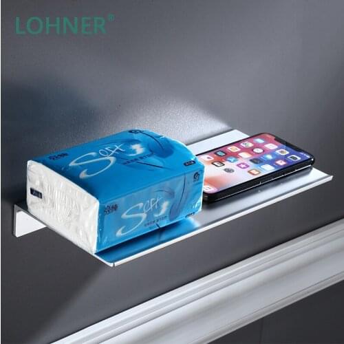 Lohner Alumimum Tray Hole-Free Hotel Balcony Cosmetics Shower Wholesale Bathroom Shelves Organizer Shelf Storage Soap Holder