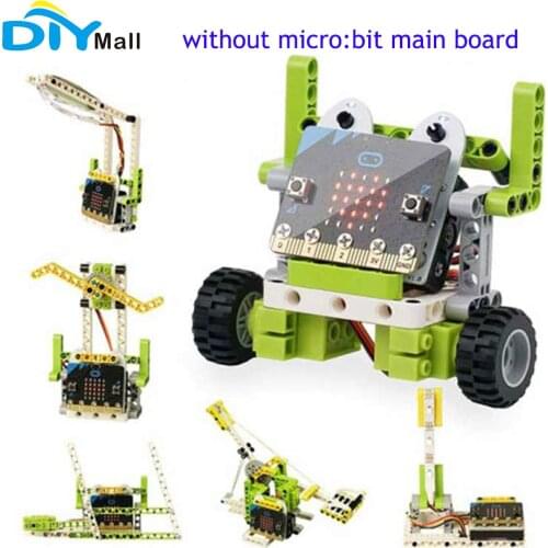 Micro:bit 6 IN 1 Ring:bit Bricks Pack Building Coding kit Geekservo 360 Degree Servo compatible with lego PF MOC Parts