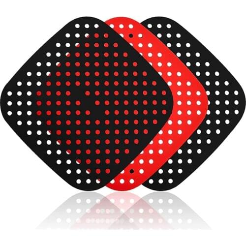 AD-Reusable Air Fryer Liners, 8.5 Inch Non-Stick Silicone Air Fryer Basket Mats, for Cosori, NuWave, Chefman, Dash