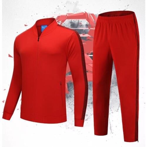 Men Kids Tracksuit Set Autumn Spring Sportswear Boys Adult Zipper Coat Pants 2 Piece Sets Sweat Suit Sporting Fitness Sets