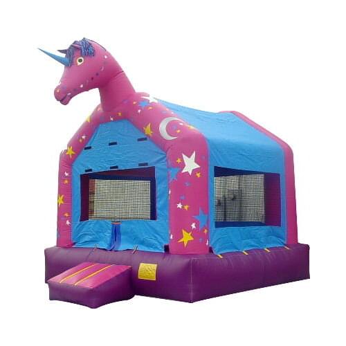 Inflatable unicorn bouncy house castle