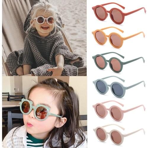 2021 New Retro Lovely Kids Sunglasses Small Round Frame UV 400 Protection Cute Beach Outdoor Glasses Eyewear for Children