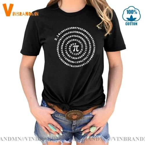 Novelty Pi Math T shirt Women Slim Fit The big bang Theory Tshirt Geek Style Pi Number tshirt Nerd Casual Pi T-shirt Letter Tops