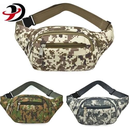 New Outdoor Mens Mobile Phone Waist Bag Multi-Function Sports Messenger Bag Fashion Camouflage Men and Women Running Bag