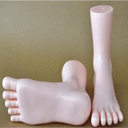 Wholesale 2colour 18*23 Glossy Female leg mannequins for foot women for movement shoe Sock Display ,2pc/lot feet,M00542