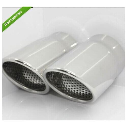 A Pair Chrome Exhaust Muffler Tip Pipe Tips For Mazda CX-5 CX5 2012 2013