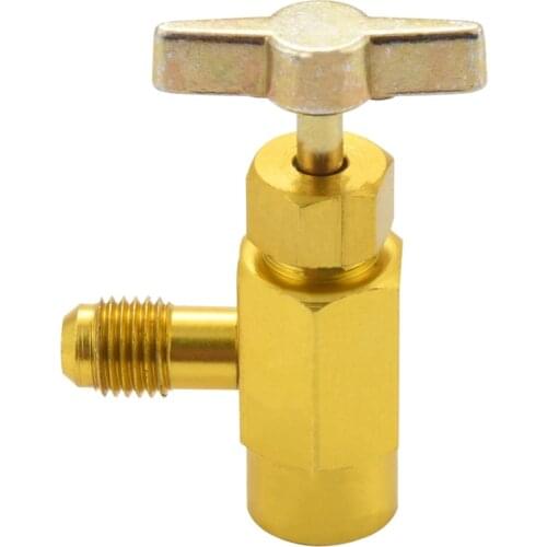 1/4 Sae M14 Thread Adapter R-134A Automotive Air Conditioner Refrigerant Can Dispensing Bottle Tap Opener Valve