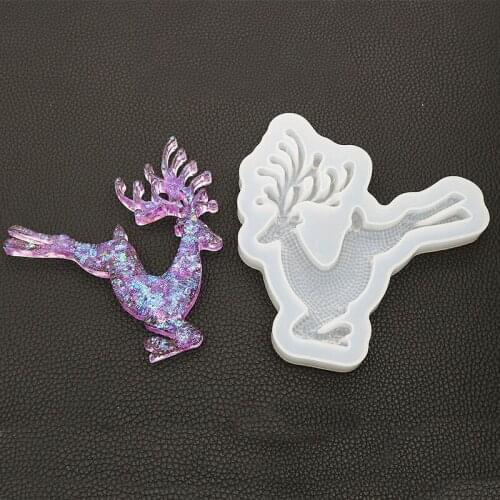 DIY Crystal Epoxy Mould Running Deer Mould Mirror Swing Table Aromatherapy Plaster Making Pendant