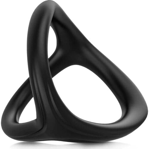 3 in 1 Silicone Ring Bands Ultra Soft Cock Delay Rings for Bigger Harder Stronger Erection Enhancing Toys for Men Couple Play