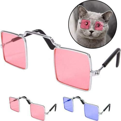 1PCS Pet Glasses Square Lens Protective Pet Sunglasses Pet Eyewear Photo Props Pet Funny Cosplay Costume for Dog Cat