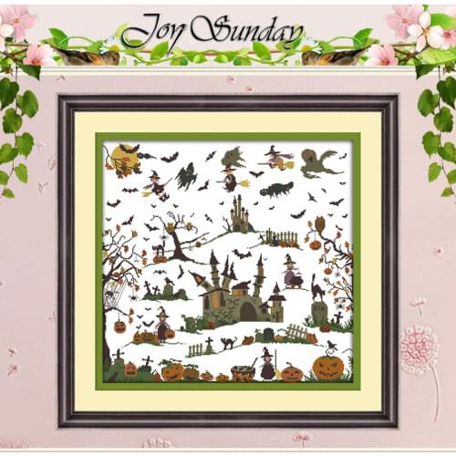 The Witch Castle Patterns Counted Cross Stitch 11CT 14CT Cross Stitch Set Wholesale Cross-stitch Kit Embroidery Needlework