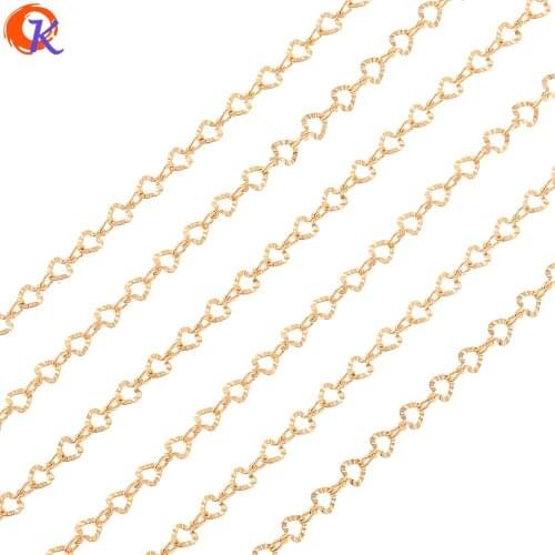 Cordial Design 5M/Lot Jewelry Accessories/Hand Made/Heart Shape/Chain/Genuine Gold Plating/Earring Findings/DIY Jewelry Making