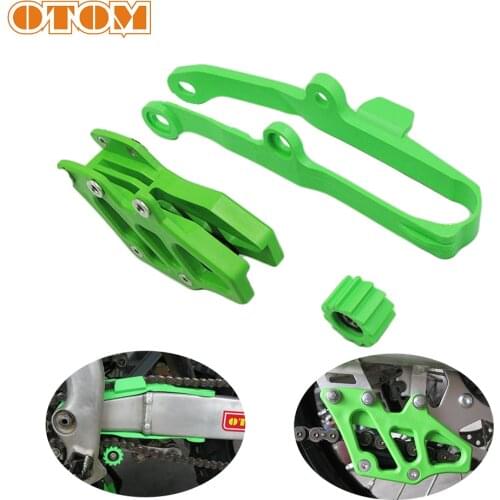 OTOM KXF Motorcycle Chain Guard Guide Swingarm Chain Slider For KAWASAKI KX250F KX450F Green Chain Guard Sprocket Dirt Bike