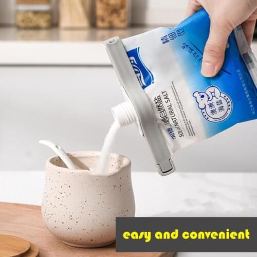 New Seal Pour Food Storage Bag Clip Snack Sealing Clip Keeping Fresh Sealer Clamp Plastic Helper Food Saver Travel Kitchen Tools