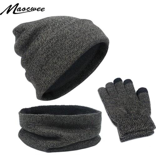 Winter Cashmere Thick Hat And Scarf Set For Women Men Unisex 2 Pieces Set Knitted Skullies Beanies Caps Female Casual Warm Hats