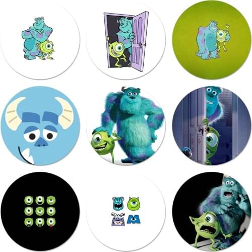 Monsters Power Company Icons Pins Badge Decoration Brooches Metal Badges For Backpack Decoration 58mm