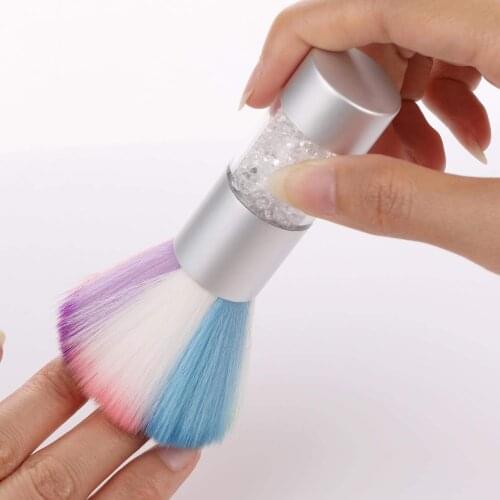 1 PCS Soft Nail Art Dust Remover Powder Brush Cleaner for Acrylic and Makeup Powder Blush Brushes
