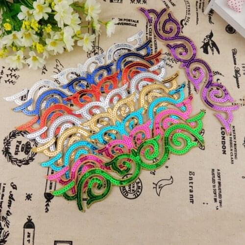 1pcs Sequins patch DIY Letter patches for clothes Sew-on embroidered patch motif applique deal with it free shipping